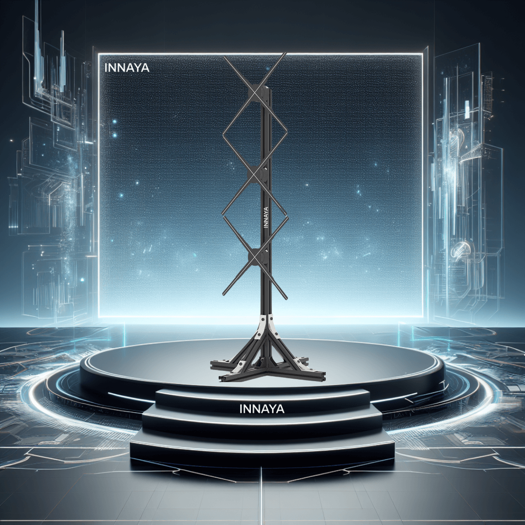 INNAYA™ H-PRO Lifesize 3D Advertising Hologram Fan (2024) displayed on a futuristic stage.