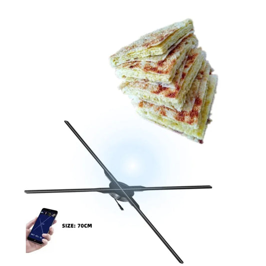 New Model 3D Hologram High Resolution LED Display 3D Fan 70cm 4 Blades Holographic Fans Screen  Wi-Fi Enabled App Control