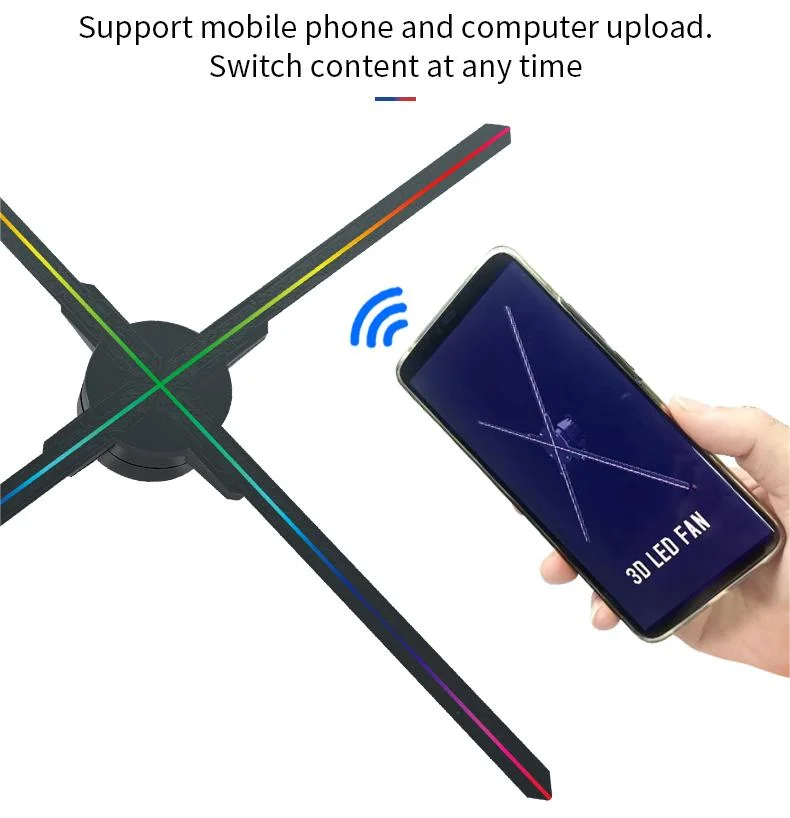 High Resolving 65cm Splicing Indoor Large Advertising Hologram Projector Led Display 3d Hologram Projector