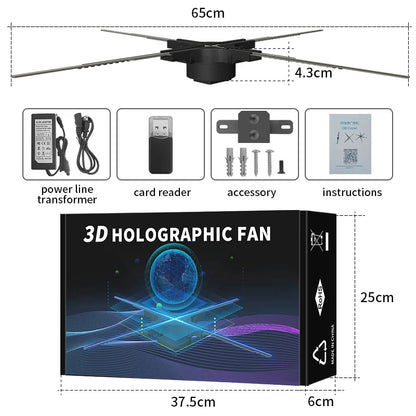 High Resolving 65cm Splicing Indoor Large Advertising Hologram Projector Led Display 3d Hologram Projector