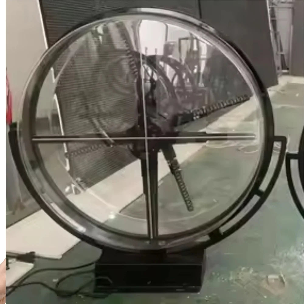 INNAYA 45CM dual 3D hologram fan with acrylic cover for outdoor advertising.