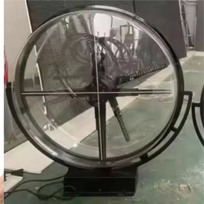 INNAYA 45CM dual 3D hologram fan with acrylic cover for outdoor advertising.