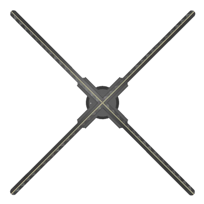 INNAYA 65cm 4-blade 3D hologram fan for digital advertising displays.