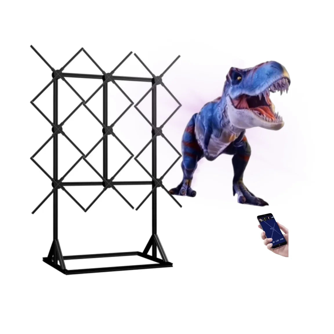 INNAYA 65cm 9-Piece 3D Hologram Fan Wall – Main Product