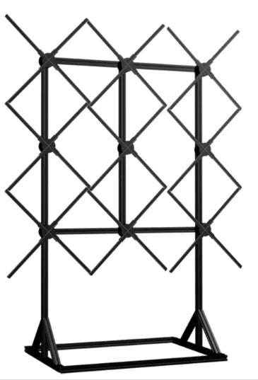 INNAYA 65cm modular mounting frame for a 9-piece 3D hologram fan wall.
