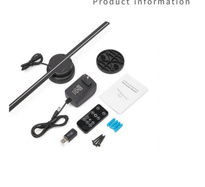 12V 2A power adapter, remote, USB, and mounting accessories