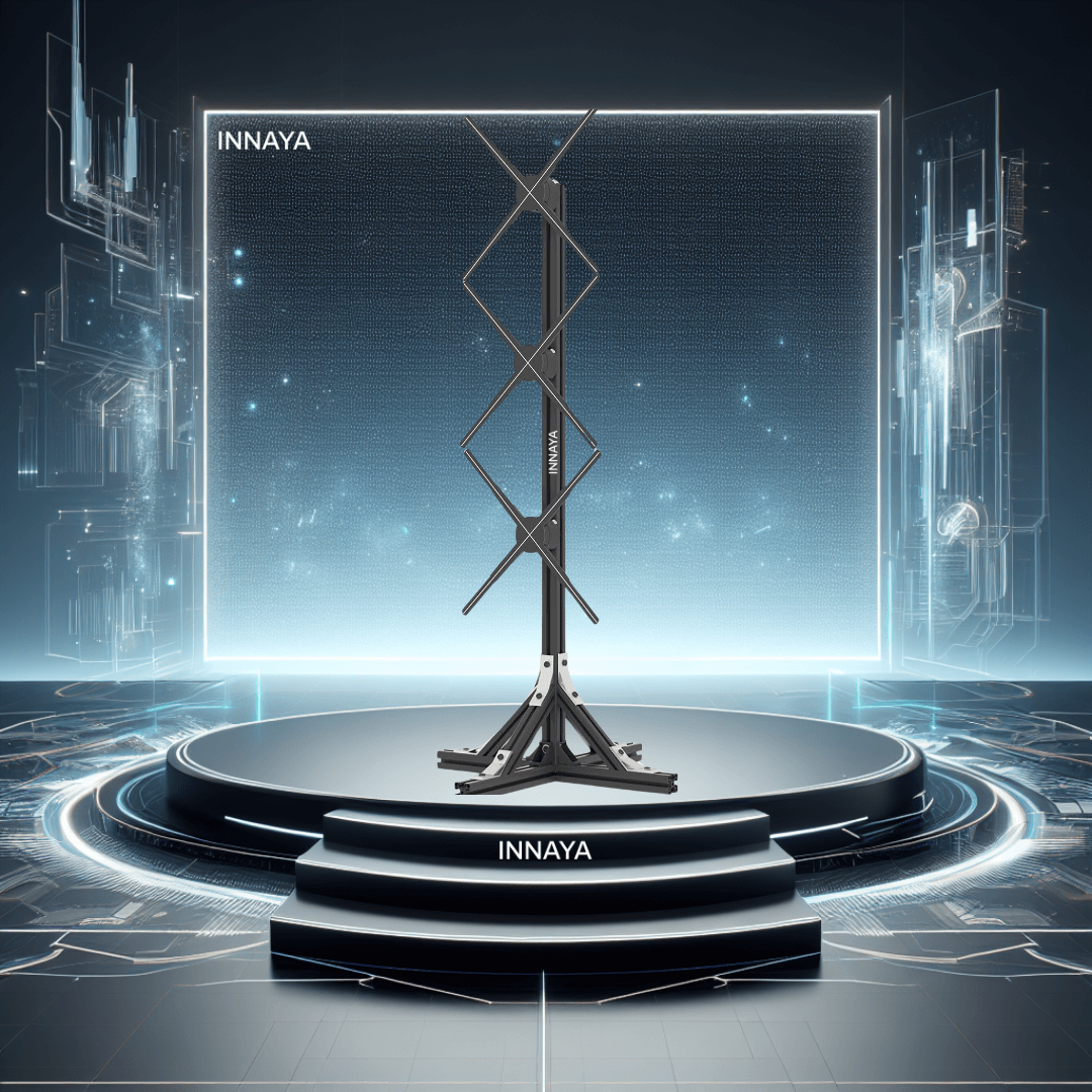 INNAYA™ H-PRO Lifesize 3D Advertising Hologram Fan (2025) displayed on a futuristic stage.