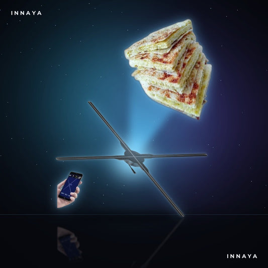 INNAYA 70cm Pro Hologram Fan — 4-Blade HD Display, Wi-Fi App Control by INNAYA