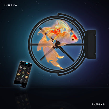 INNAYA 45CM Dual 3D Hologram Fan – WiFi App Controlled LED Display for Outdoor Advertising by INNAYA