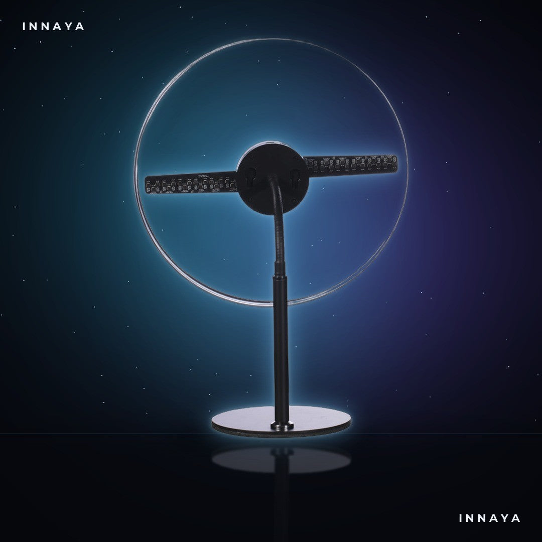 INNAYA Halo D30 desktop hologram fan on its stand